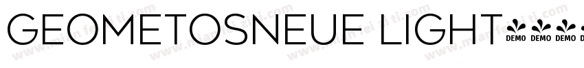 GeometosNeue Light字体转换
